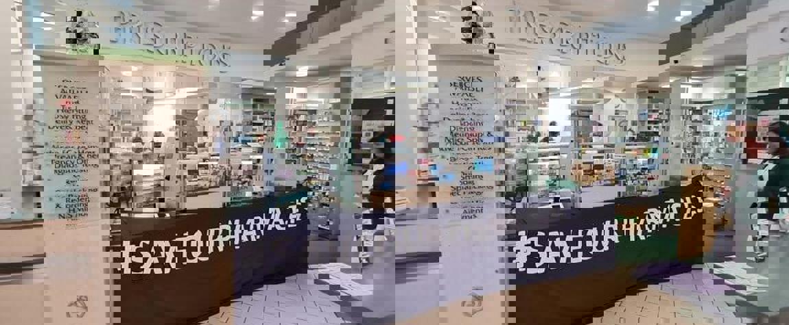 save our pharmacies banner in member pharmacy