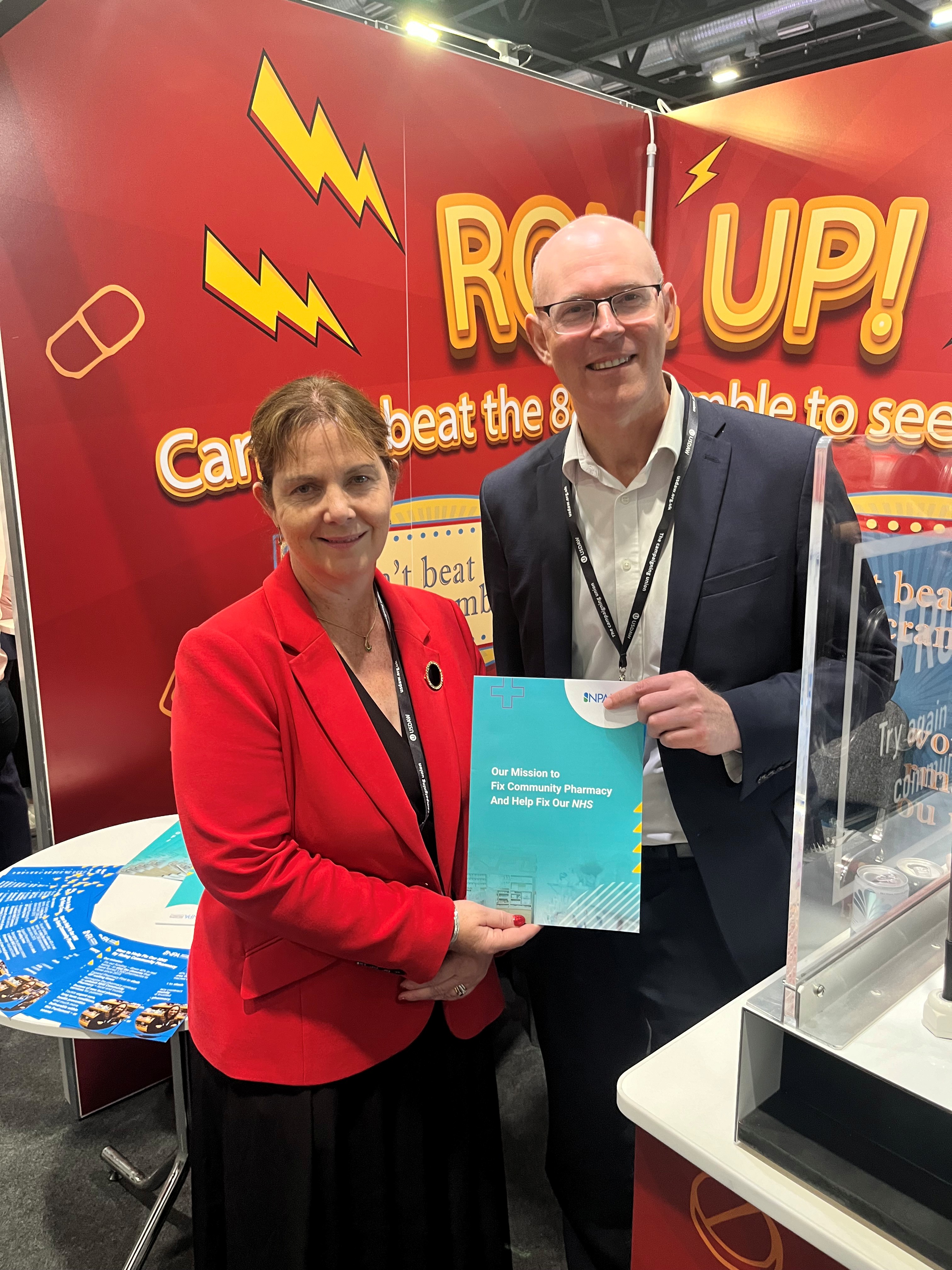 Gareth Jones and Clare Ward at Labour part conference 2024